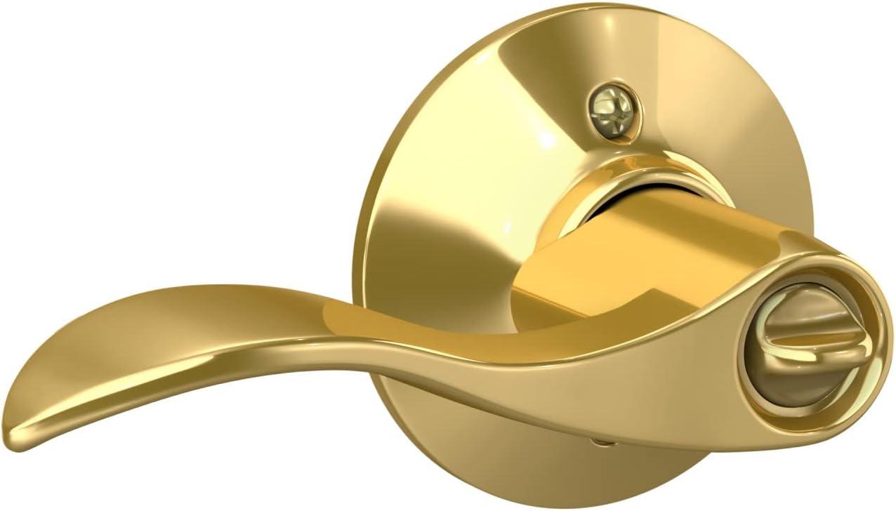 image:imageSchlage F51A ACC 505 Accent Door Lever Keyed Entry Lock Bright BrassPack of 1