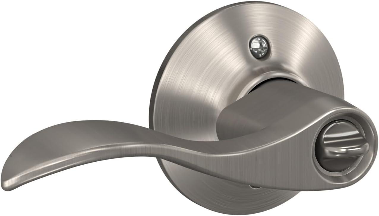 image:imageSchlage F51A ACC 619 Accent Door Lever Keyed Entry Lock Satin NickelKeyed Entry
