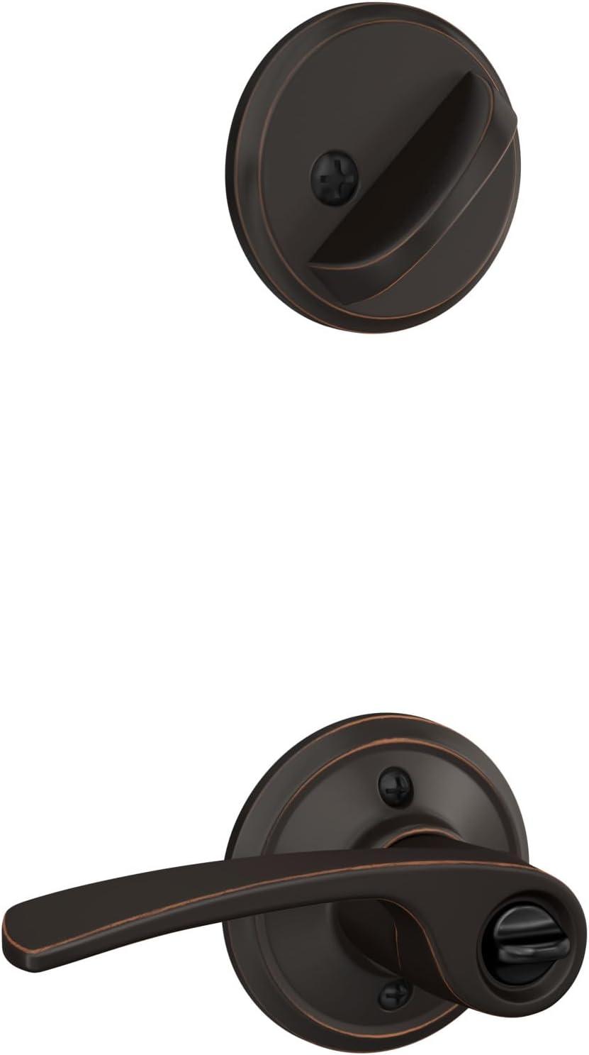 image:imageSchlage FB50 N V MER 716 Single Cylinder Deadbolt and Keyed Entry Merano Lever Aged BronzePack of 4