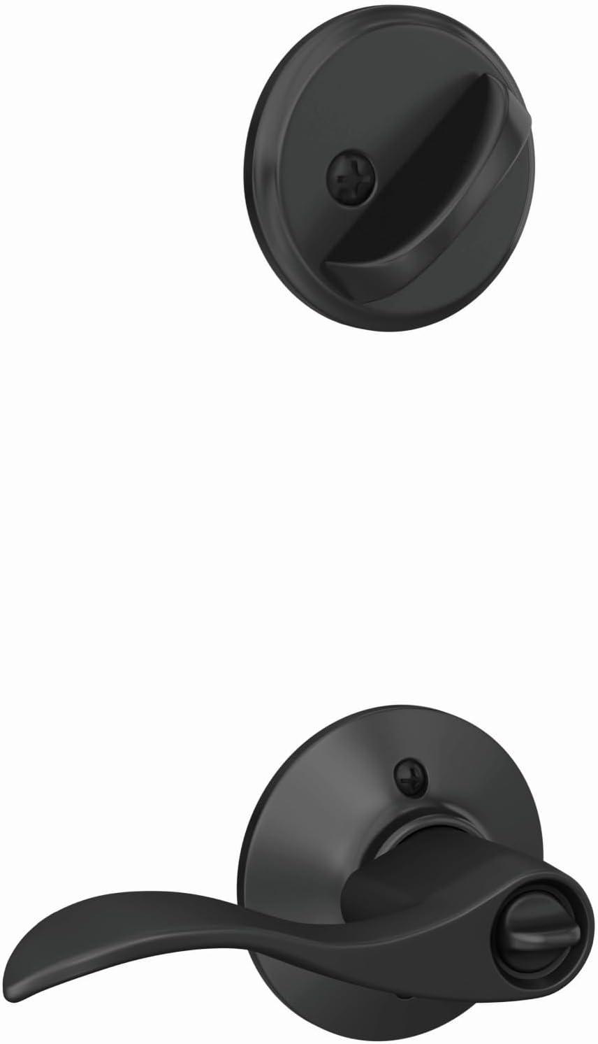 image:imageSchlage FB50N G Acc 622 Single Cylinder Deadbolt and Keyed Entry Accent Lever Matte BlackPack of 1