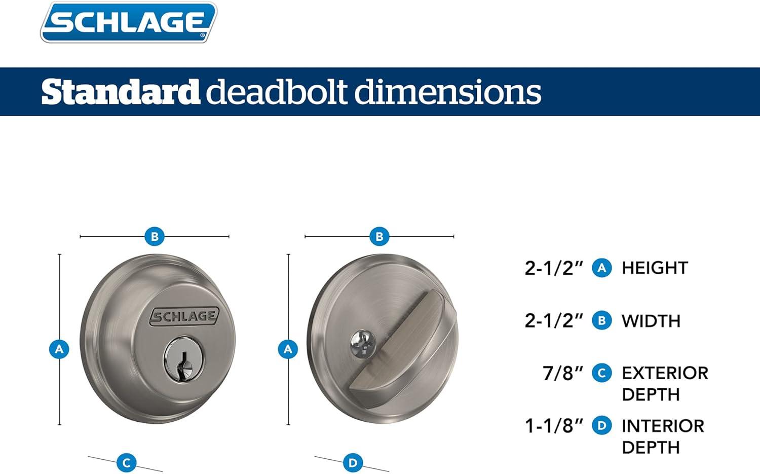 image:imageSchlage FB50N G GEO 622 Single Cylinder Deadbolt and Keyed Entry Georgian Knob Matte BlackPack of 1
