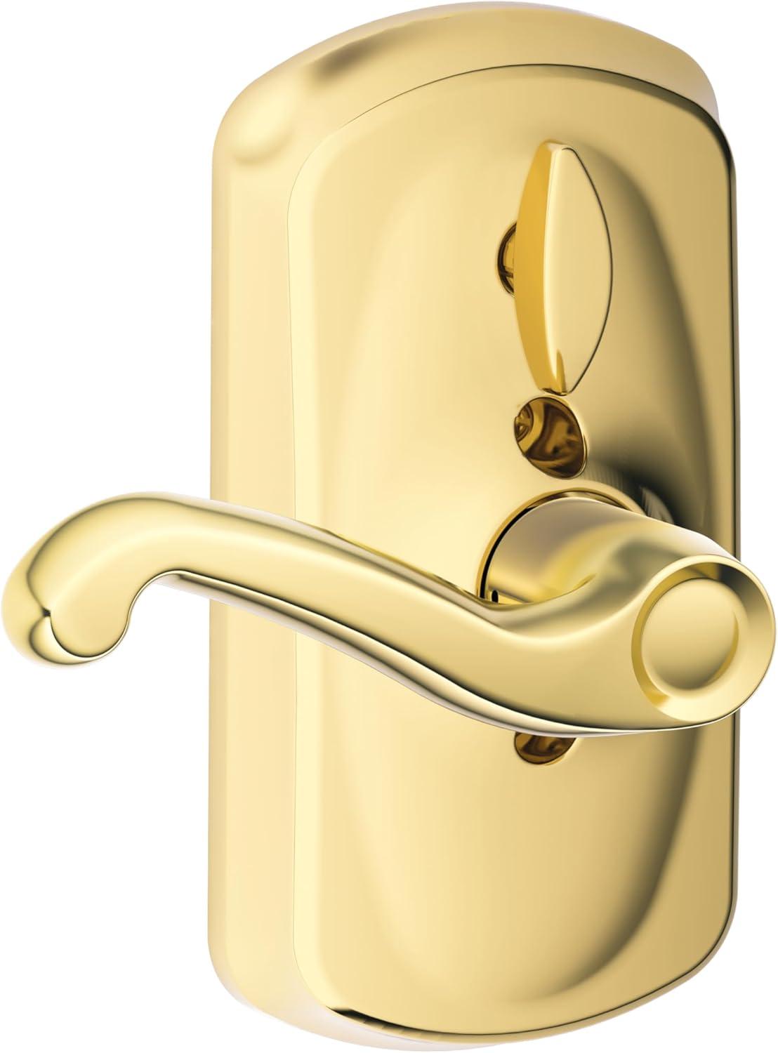 image:imageSchlage FE595 V PLY 505 FLA Plymouth Keypad Entry with FlexLock and Flair Lever Bright BrassBright Brass
