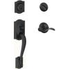 image:imageSCHLAGE Camelot Single Cylinder Handleset and Left Hand Accent Lever Aged Bronze F60 CAM 716 Acc LHStandard Interior Trim