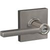 image:imageSCHLAGE F51A LAT 619 COL Latitude Lever with Collins Trim Keyed Entry Lock Satin NickelPack of 1