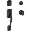 image:imageSCHLAGE F60 CAM 716 SIE Camelot Single Cylinder Handle Set and Siena Knob Aged BronzeStandard Interior Trim