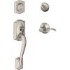 image:imageSCHLAGE Lock Company Camelot Single Cylinder Handleset and Left Hand Accent Lever Satin Nickel F60 CAM 619 ACC LHStandard Interior Trim