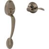 image:imageSCHLAGE Plymouth Front Entry Handle Flair RightHanded Interior Lever Satin Nickel FE285 PLY 619 FLA RHAntique Pewter