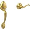 image:imageSCHLAGE Plymouth Front Entry Handle Flair RightHanded Interior Lever Satin Nickel FE285 PLY 619 FLA RHBright Brass