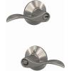 image:imageSchlage F51A ACC 619 Accent Door Lever Keyed Entry Lock Satin NickelKeyed Entry