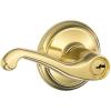 image:imageSchlage F51A FLA 505 Flair Lever Keyed Entry Lock Bright BrassPack of 1