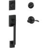 image:imageSchlage F60 CEN 716 Acc LH Century Handle Set with Accent Lever Interior Left Hand Aged Bronze