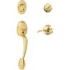image:imageSchlage F60 V PLY 505 Acc Plymouth F60VplyAcc505 Accent Door Handle Set C5 Key Die Cast Zinc Bright Brass
