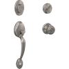 image:imageSchlage F60 V PLY 619 GEO Plymouth Front Entry Handleset with Georgian Knob Deadbolt Keyed 1 Side Satin Nickel