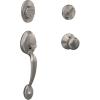 image:imageSchlage F60 V PLY 619 Plymouth Front Entry Handleset with Plymouth Knob Deadbolt Keyed 1 Side Satin Nickel