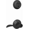 image:imageSchlage FB50N G Acc 622 Single Cylinder Deadbolt and Keyed Entry Accent Lever Matte BlackPack of 1