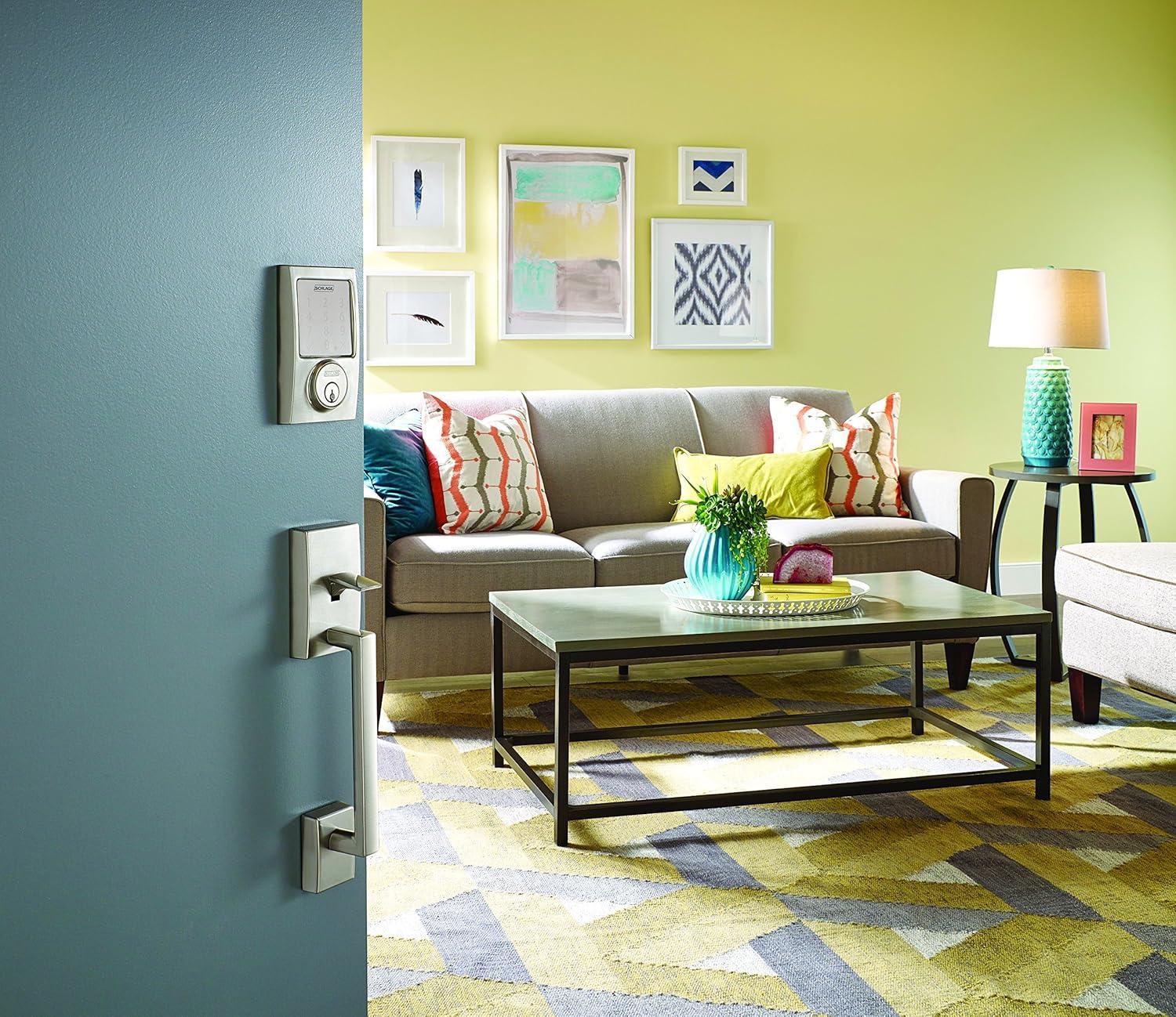 image:imageSCHLAGE Sense Smart Deadbolt with Century Trim in Satin Nickel BE479 CEN 619