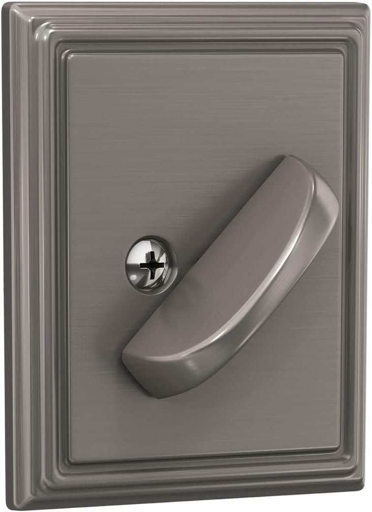 image:imageSchlage B60 N ADD 619 Deadbolt with Addison Trim Keyed 1 Side Highest Residential Security Satin Nickel