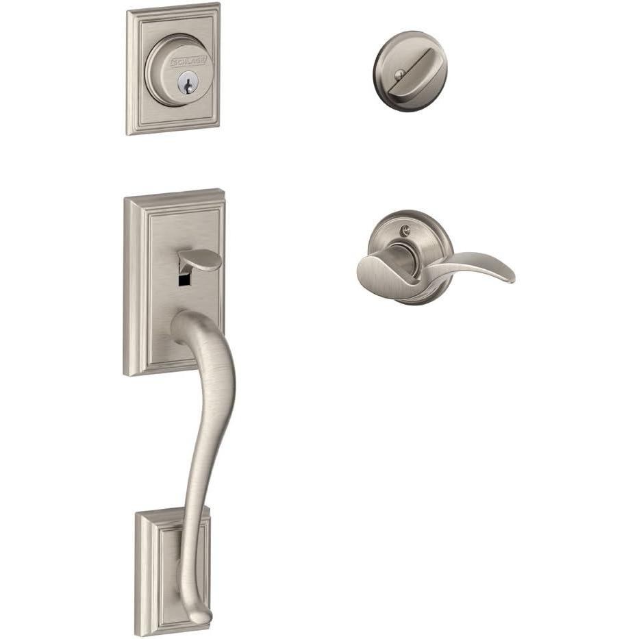 image:imageAddison Single Cylinder Handleset and Left Hand Avanti Lever Satin Nickel F60 ADD 619 AVA LH