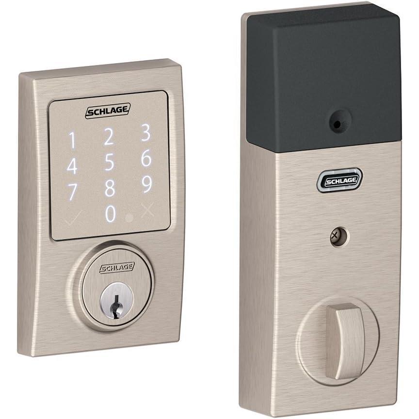 image:imageSCHLAGE Sense Smart Deadbolt with Century Trim in Satin Nickel BE479 CEN 619