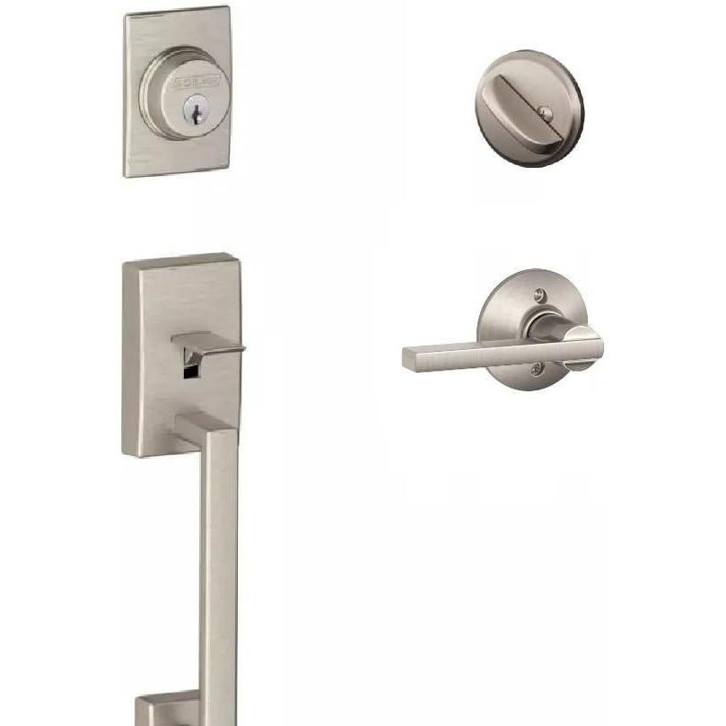 image:imageSchlage F60CEN619LAT Century Active Door Handleset with Latitude Interior Satin NickelSatin Nickel