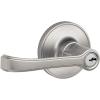 image:imageJSeries by Schlage Torino Door Lever with Standard Trim Keyed Entry Lock Satin Stainless Steel J54 TOR 630Satin Stainless Steel