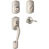 image:imageSchlage FE365CAMACCLH Left Handed Camelot Electronic Handleset with Accent Le Satin Nickel