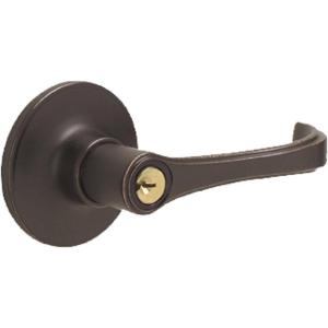 J-Series by Schlage Torino Door Lever with Standard Trim, Keyed Entry Lock, Satin Stainless Steel, J54 TOR 630(Aged Bronze)