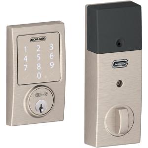 SCHLAGE Sense Smart Deadbolt with Century Trim in Satin Nickel (BE479 CEN 619)