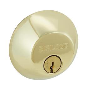Schlage B60N 605 B60 Single Cylinder Deadbolt, Brass