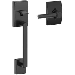 Schlage FE285 Century By Broadway Century By Bottom Half Handleset with 16080 Latch and 10063 Strike Matte Black Finish