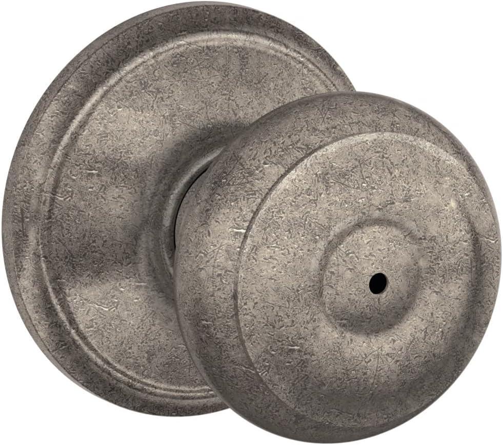 image:imageSchlage F51A GEO 622 Georgian Door Knob Keyed Entry Lock Matte BlackDistressed Nickel