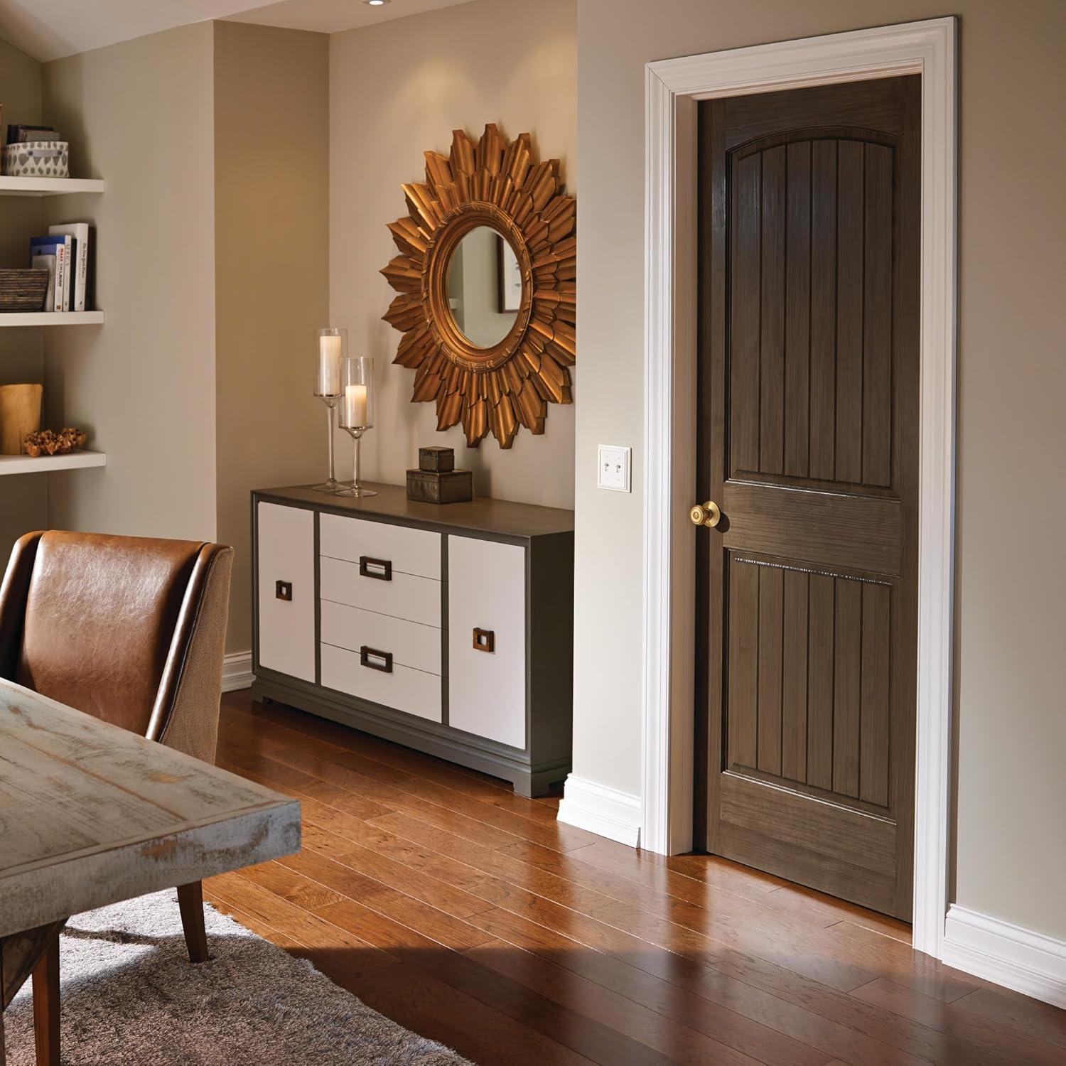 image:imageSchlage F51A GEO 622 Georgian Door Knob Keyed Entry Lock Matte BlackSatin Brass