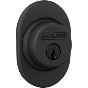 Schlage B60 RMN 622 Deadbolt with Remsen Trim, Keyed 1 Side, Highest Residential Security, Matte Black