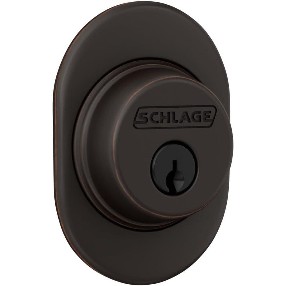 image:imageSchlage B60 RMN 716 Deadbolt with Remsen Trim Keyed 1 Side Highest Residential Security Aged Bronze
