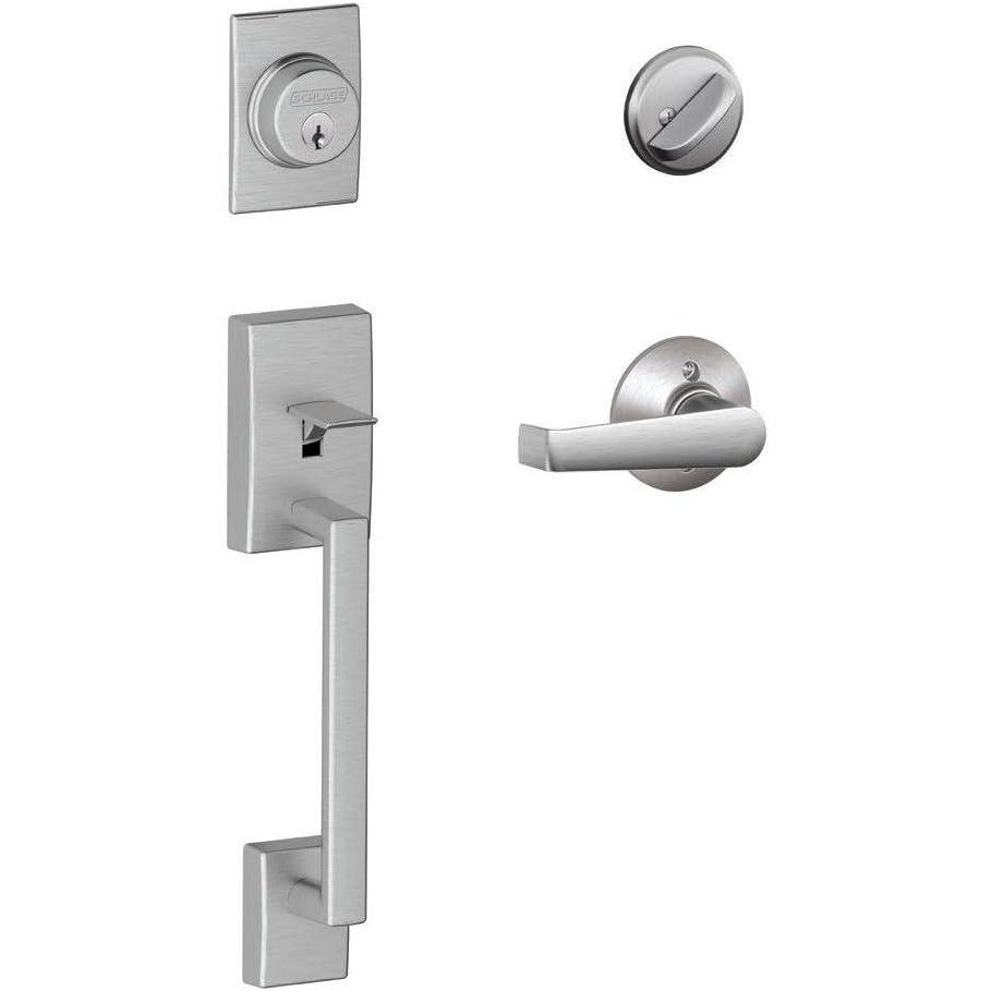 image:imageSCHLAGE Century Single Cylinder Handleset and Latitude Lever Aged Bronze F60 CEN 716 LATSatin Chrome