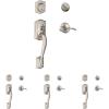 image:imageSCHLAGE Lock Company Camelot Single Cylinder Handleset and Left Hand Accent Lever Satin Nickel F60 CAM 619 Acc LH Pack of 4Standard Interior Trim Pack of 4